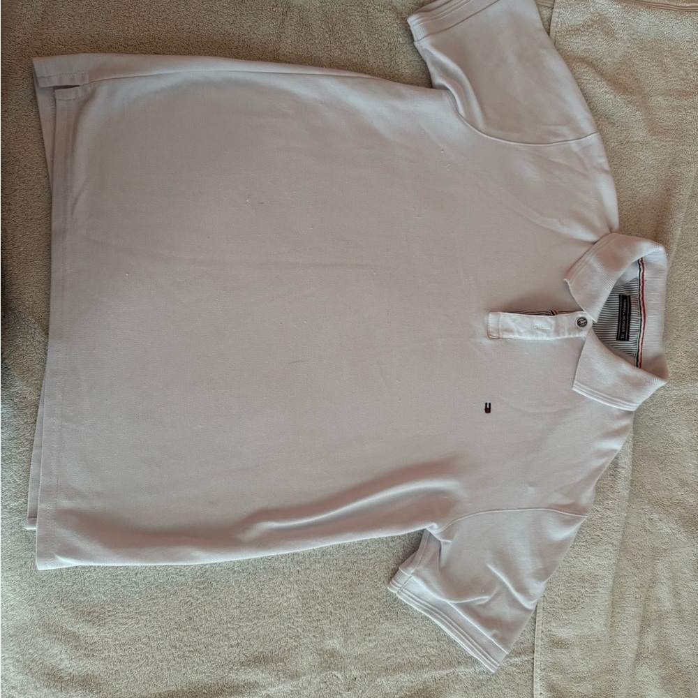 Tommy Hilfiger White Polo Shirt Classic Design